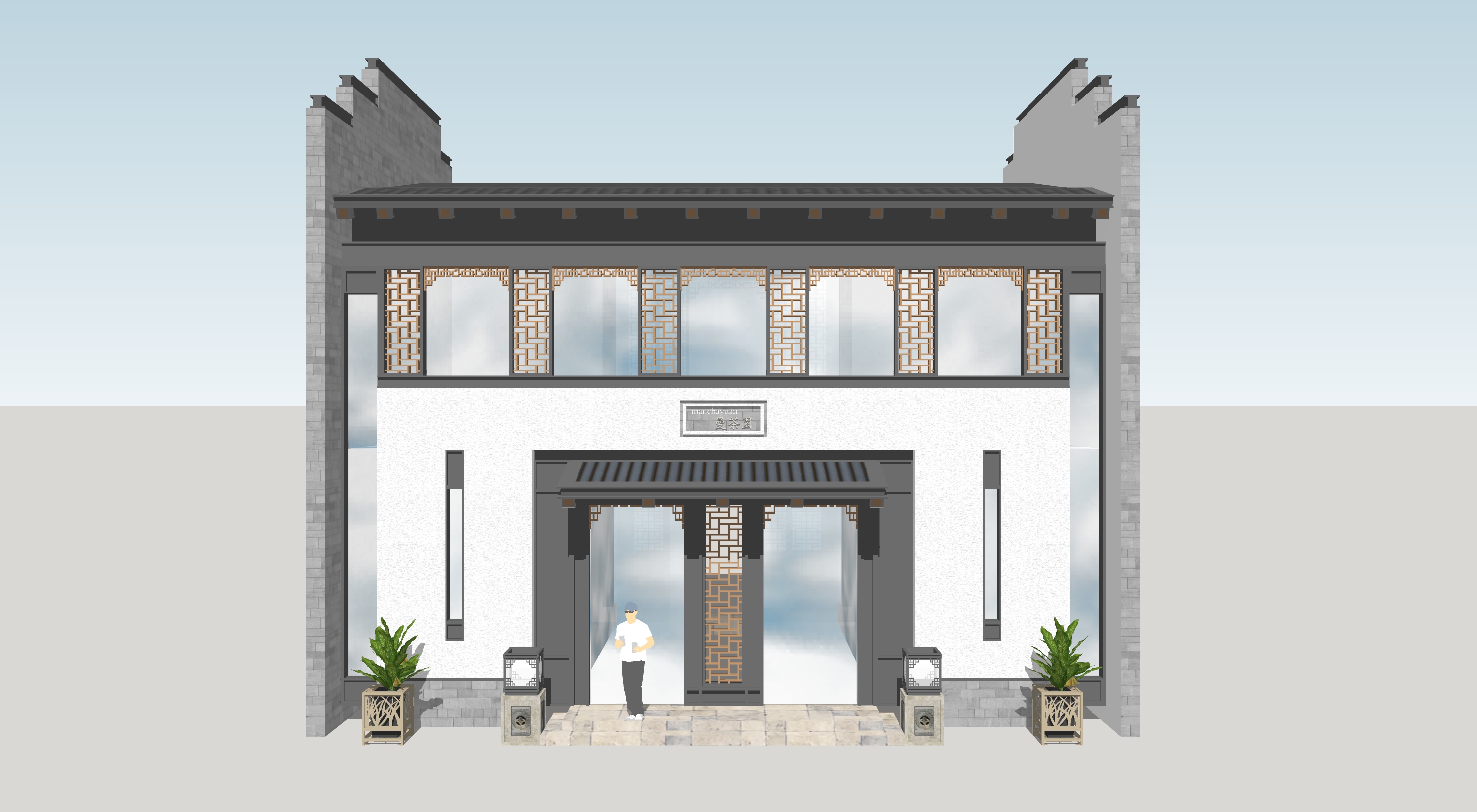 商业街店铺门面-由甫网